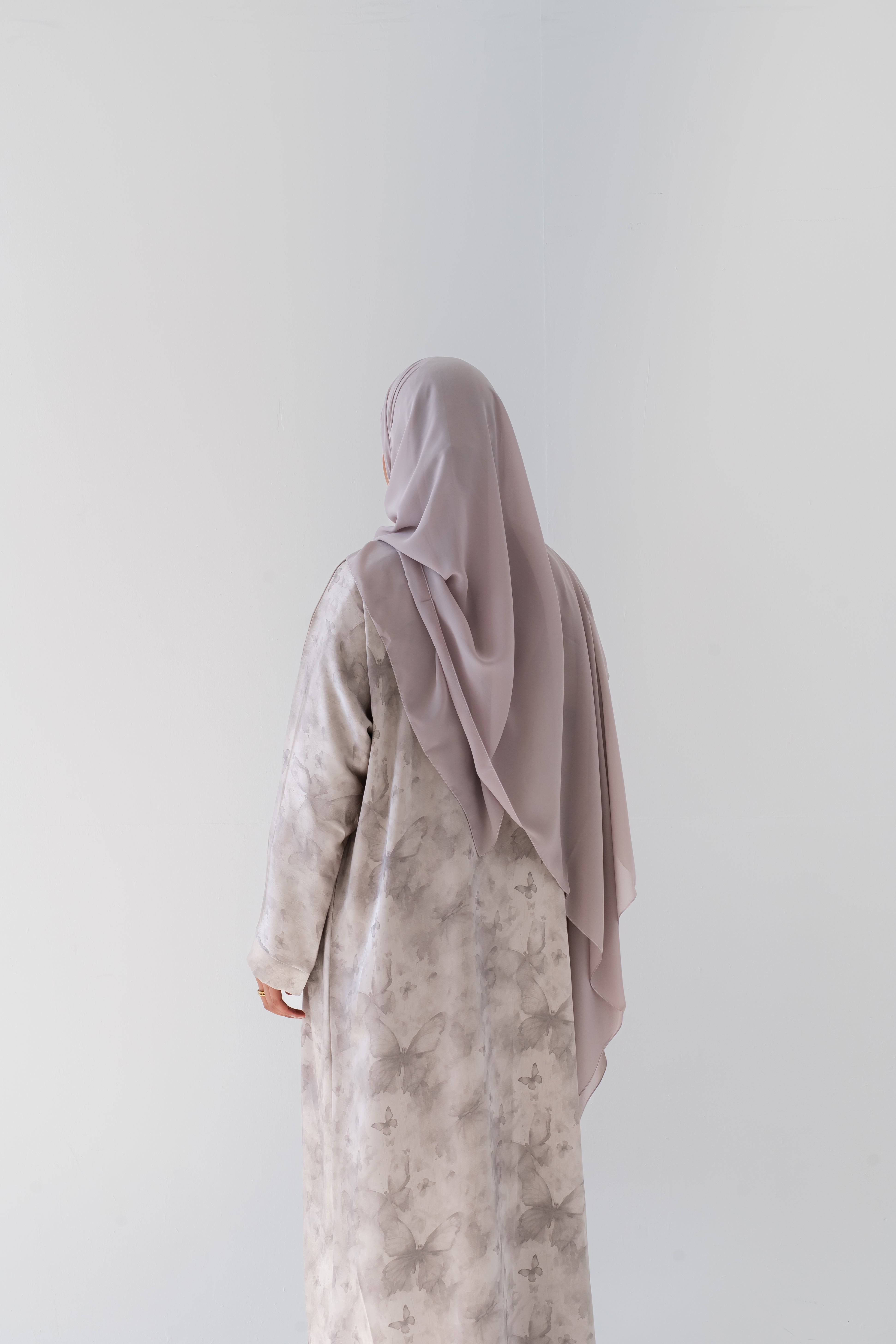 Ethereal Sandstone Silk Abaya