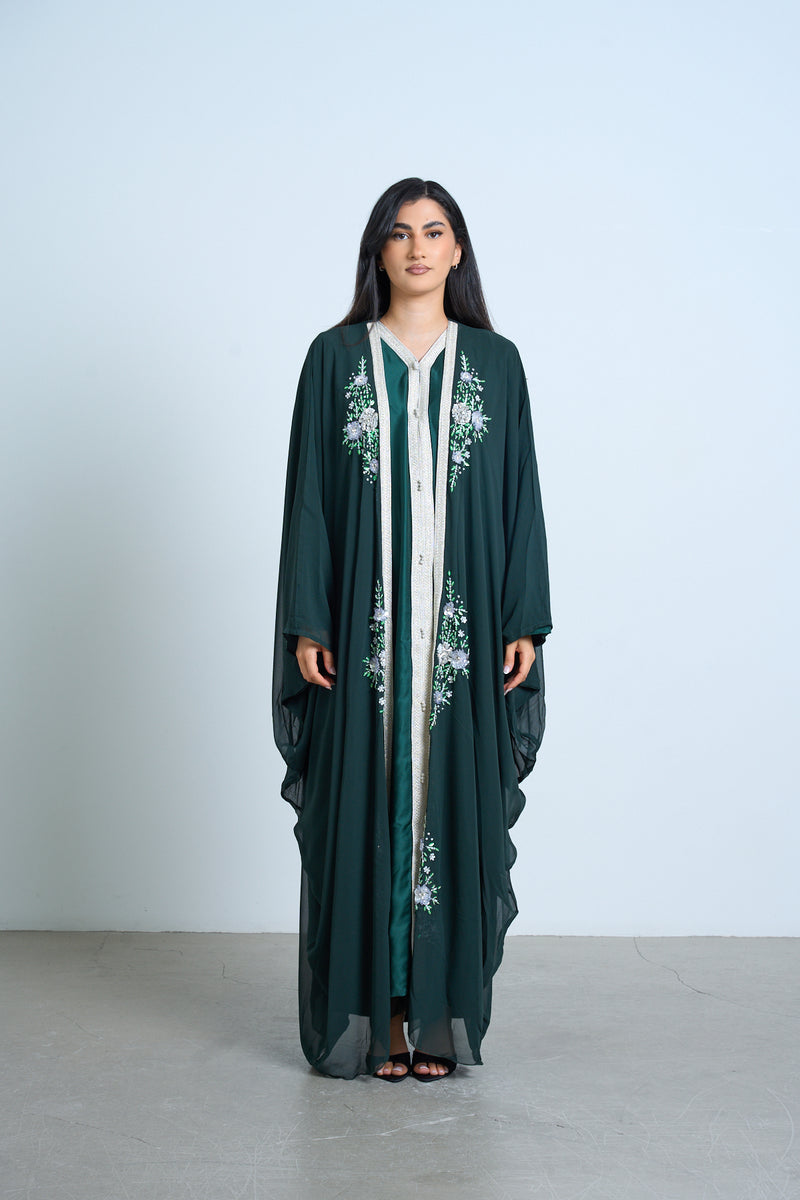 Emerald Bloom Kaftan