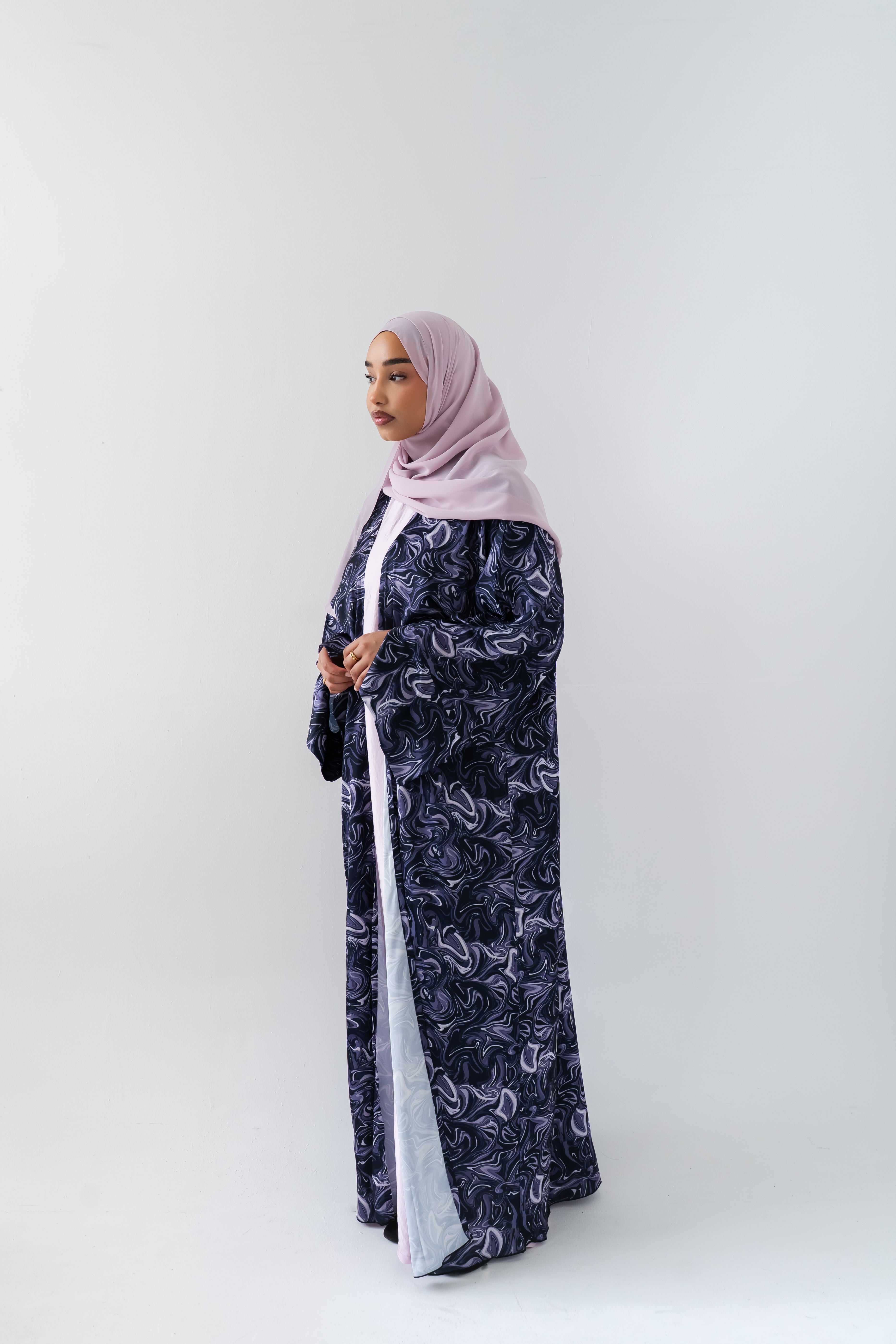 Lavender Marble Luxe Abaya
