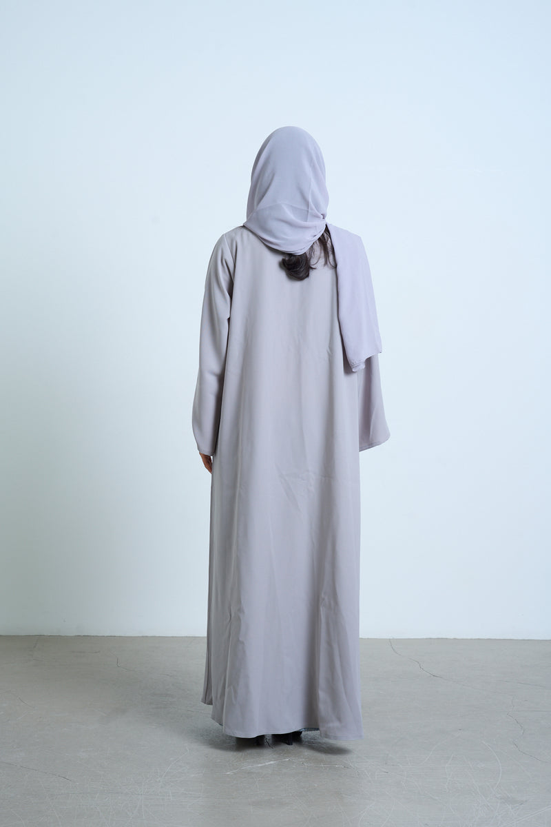 Silver Mist Embellished Abaya
