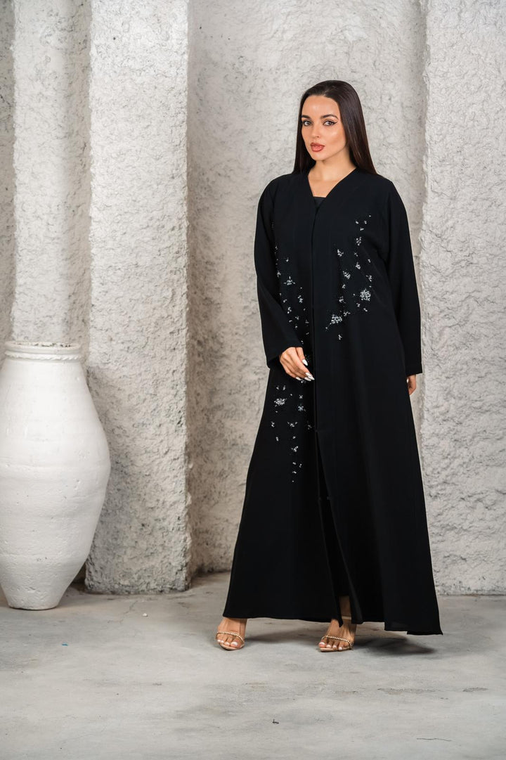 Crystal Embellished Luxury Two Piece Abaya