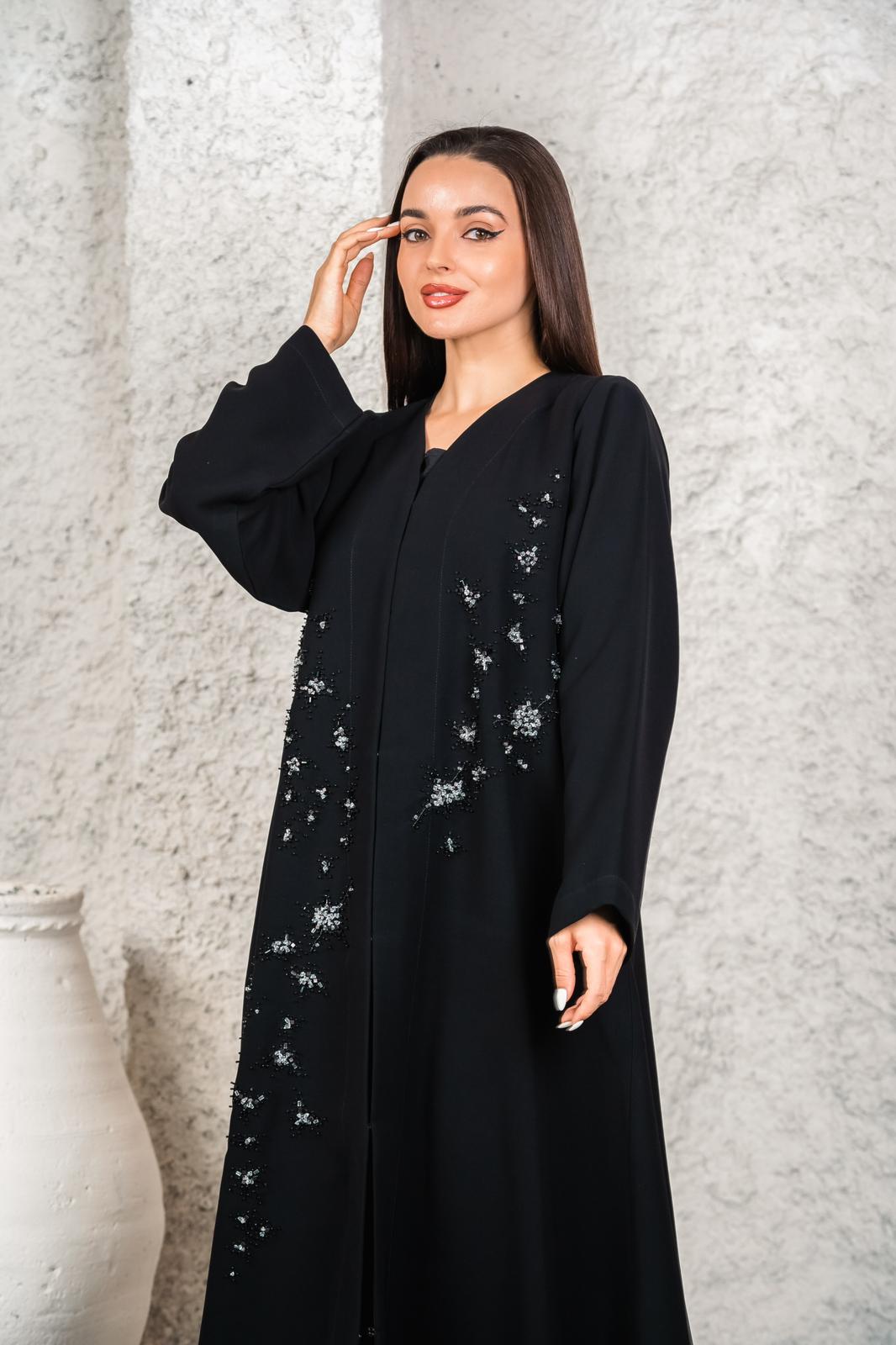 Crystal Embellished Luxury Two Piece Abaya